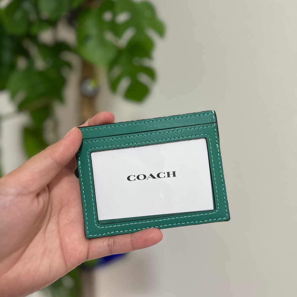 COACH Slim ID Card Case Denim - Picture 8 of 10